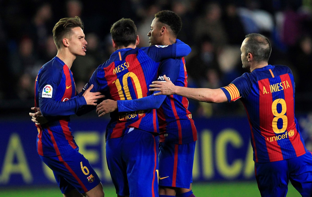 包含莱万特爆冷战胜，实力碾压对手取得胜利的词条